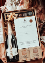 Load image into Gallery viewer, Celebrations Hampers - Gifts for loved ones.  Champagne, crackers &amp; chocolate
